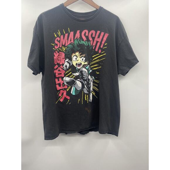 My Hero Academia Shirt Adult SIZE XXL Deku Attacking SMASH Graphic-SMAASSH - Picture 1 of 7